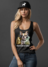 Frenchie Fuck Bitches Get Money Tank Top | Grooveman Music
