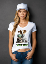 Jack Russell Dog Cash Only T-Shirt | Grooveman Music