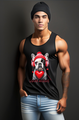 Frenchie Love Music Art design Exclusive Tank Top | Grooveman Music
