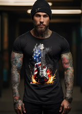 Guitar Flag Amerikano TM Exclusive T-Shirts | Grooveman Music