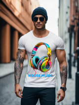 Headphones House Music Art Exclusive T-Shirts | Grooveman Music