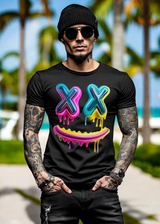 X Smile Neon Pink Art Exclusive T-Shirts | Grooveman Music