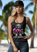 Female Teddy Fuck Bitches Art Exclusive Tank Top | Grooveman Music