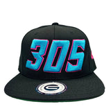 Grooveman Music Hats One Size / Black/Blue 305 Snapback Cap