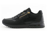 Grooveman Music Shoes Mazino Selenite Zipper Jogger Black & Croc Sneakers - Men