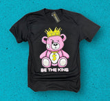 Rhinestones Full T Shirt | Teddy Be the King Pink