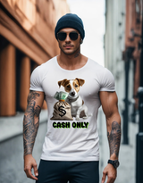 JACK RUSSELL DOG CASH ONLY T-SHIRT | GROOVEMAN MUSIC