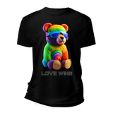 TEDDY LOVE WINS RAINBOW AI T-SHIRTS DTG | GROOVEMAN MUSIC