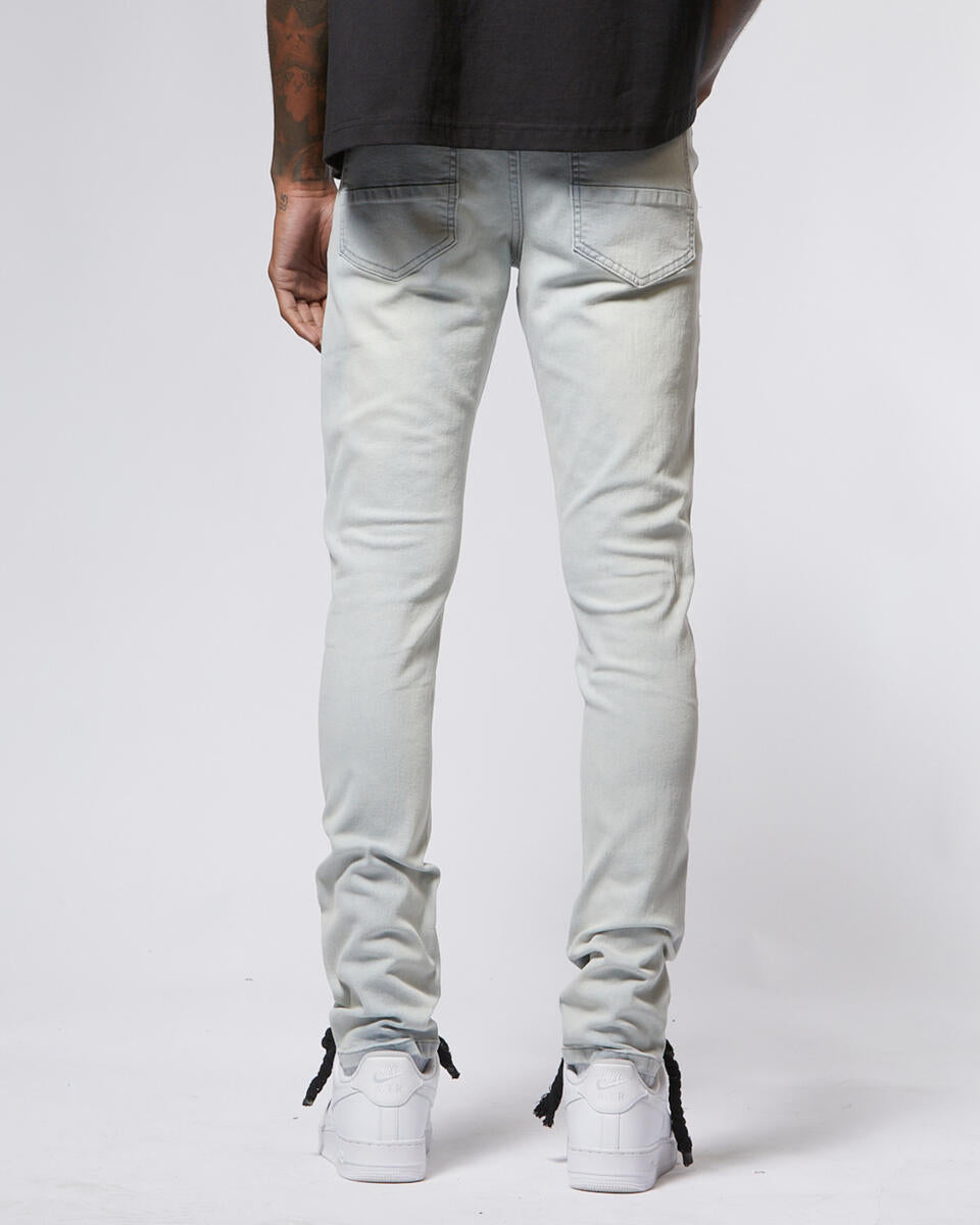 Premium Stretch skinny Distressed Jeans Light blue - Grooveman Music