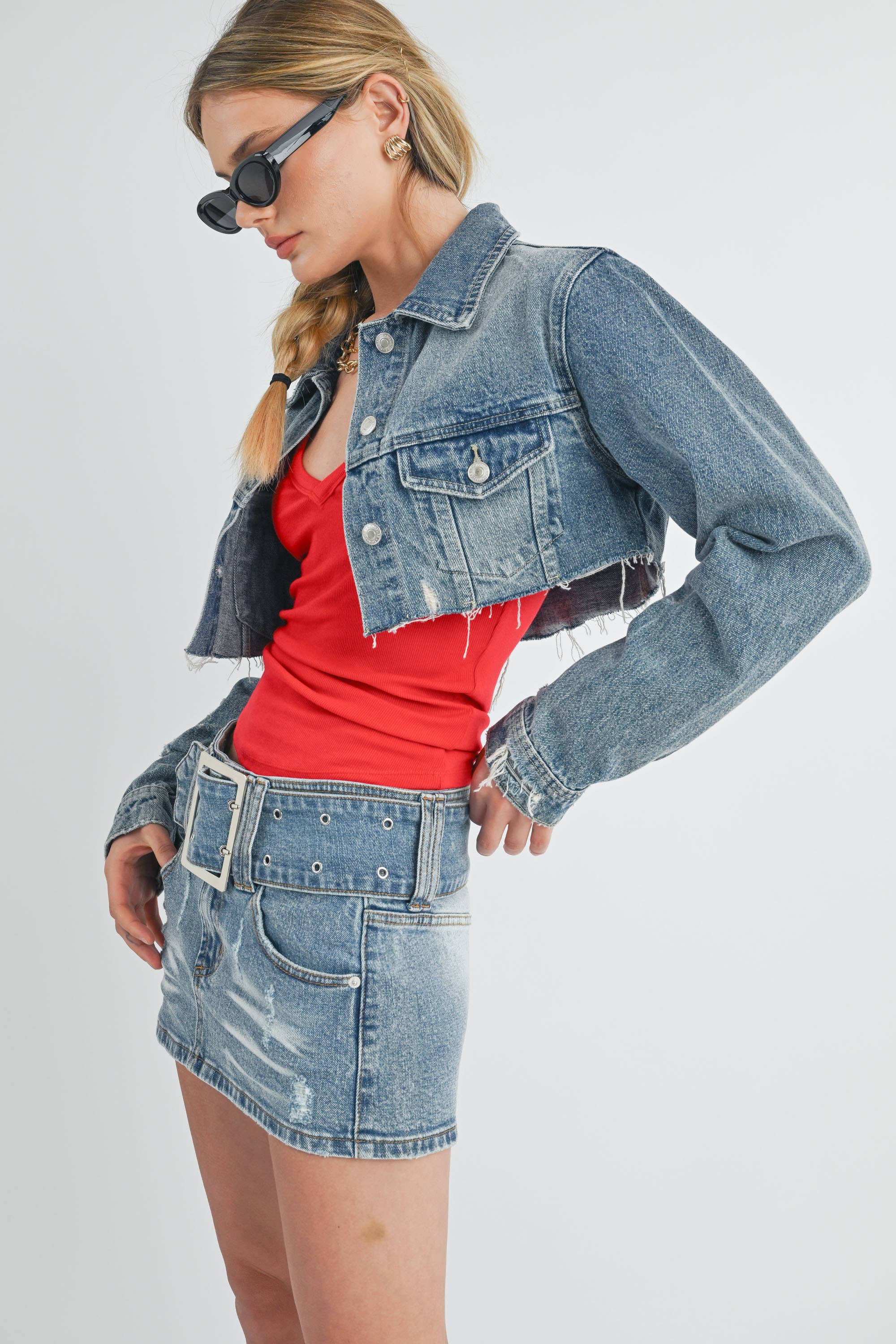 Denim Mini Skirt - Grooveman Music