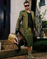 Sprayground  | Shark in Paris Gold Drip Large Duffle