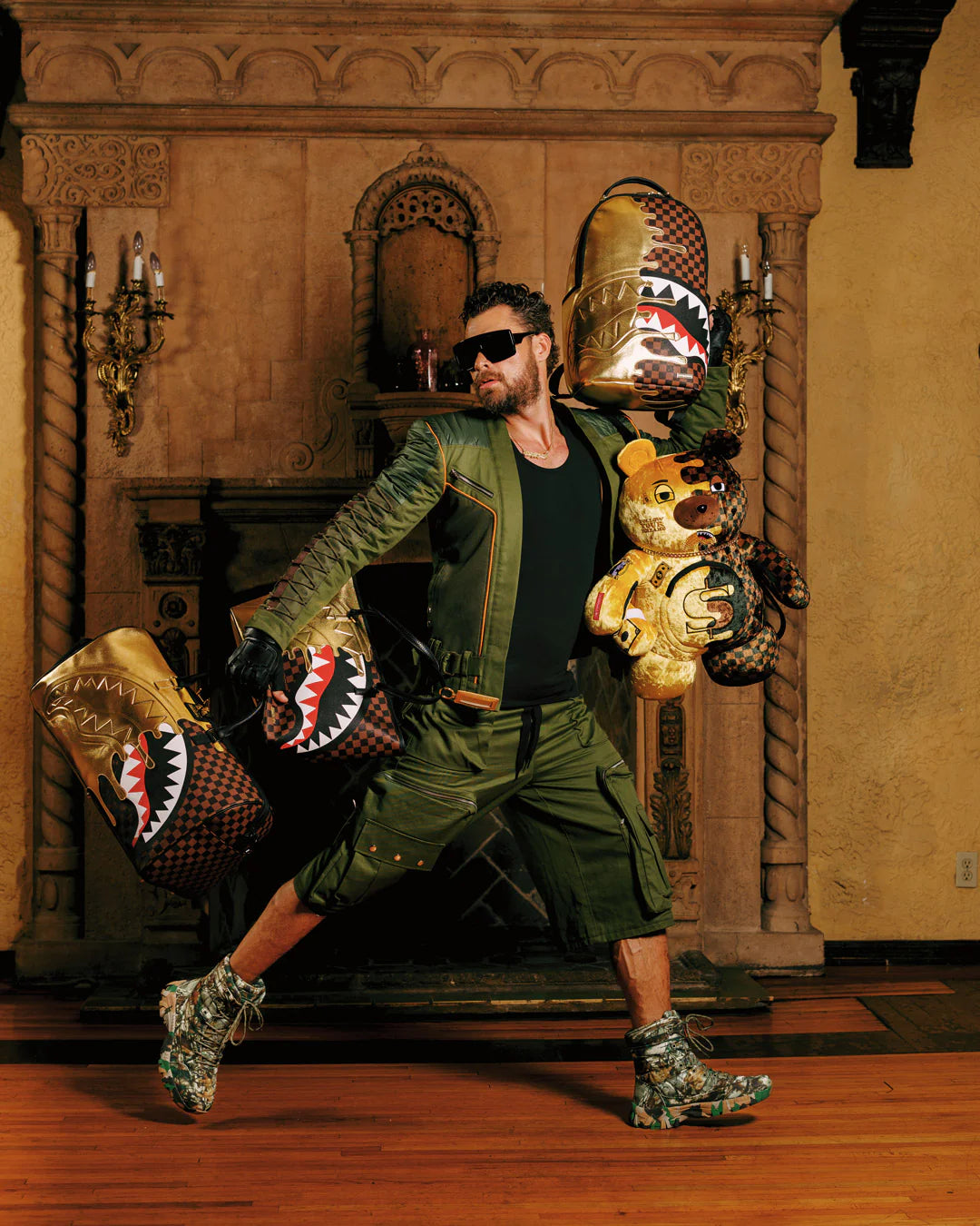 Sprayground Golden Dinasty MoneyBear Backpack