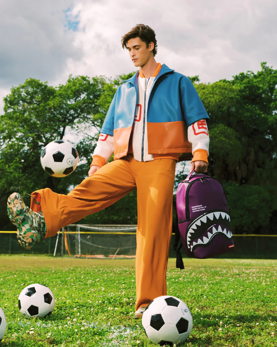 Sprayground Shark Central Bubbly Purple Backpack