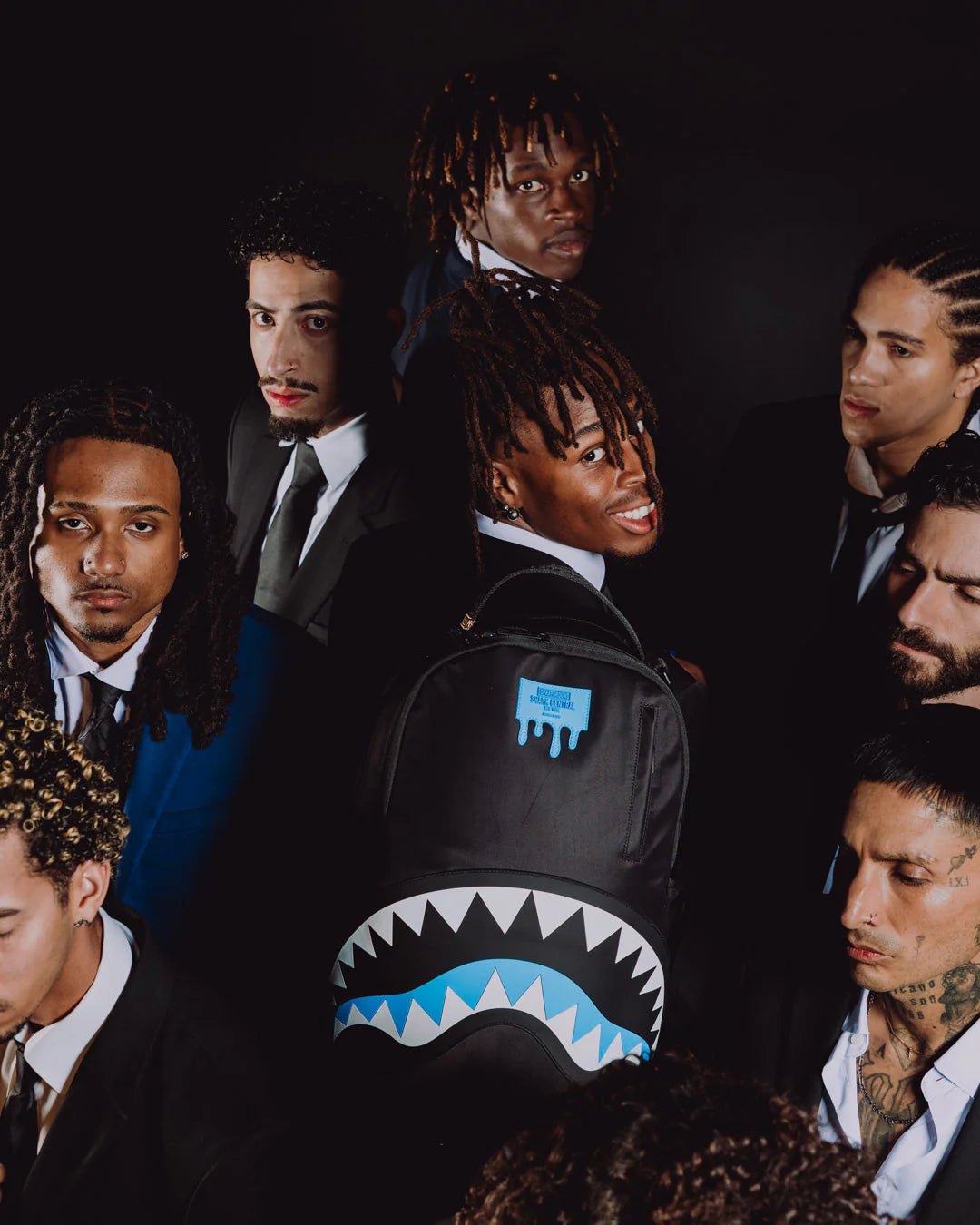 Sprayground Shark Central Passport Blue Backpack