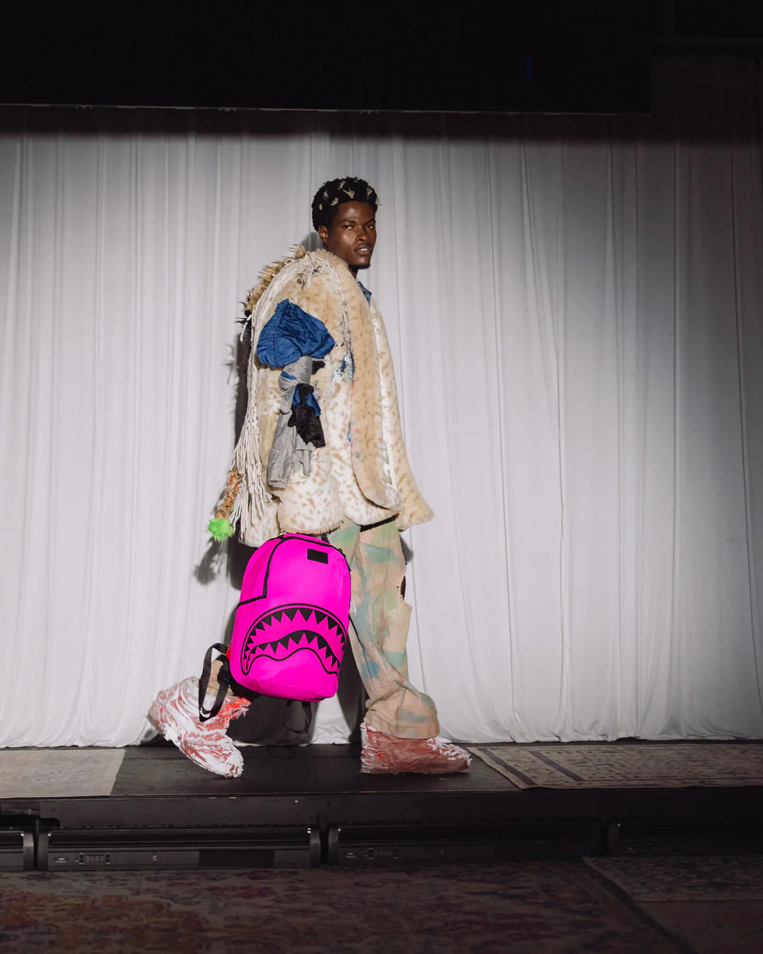 Sprayground Shark Central 2 Pink Code Backpack