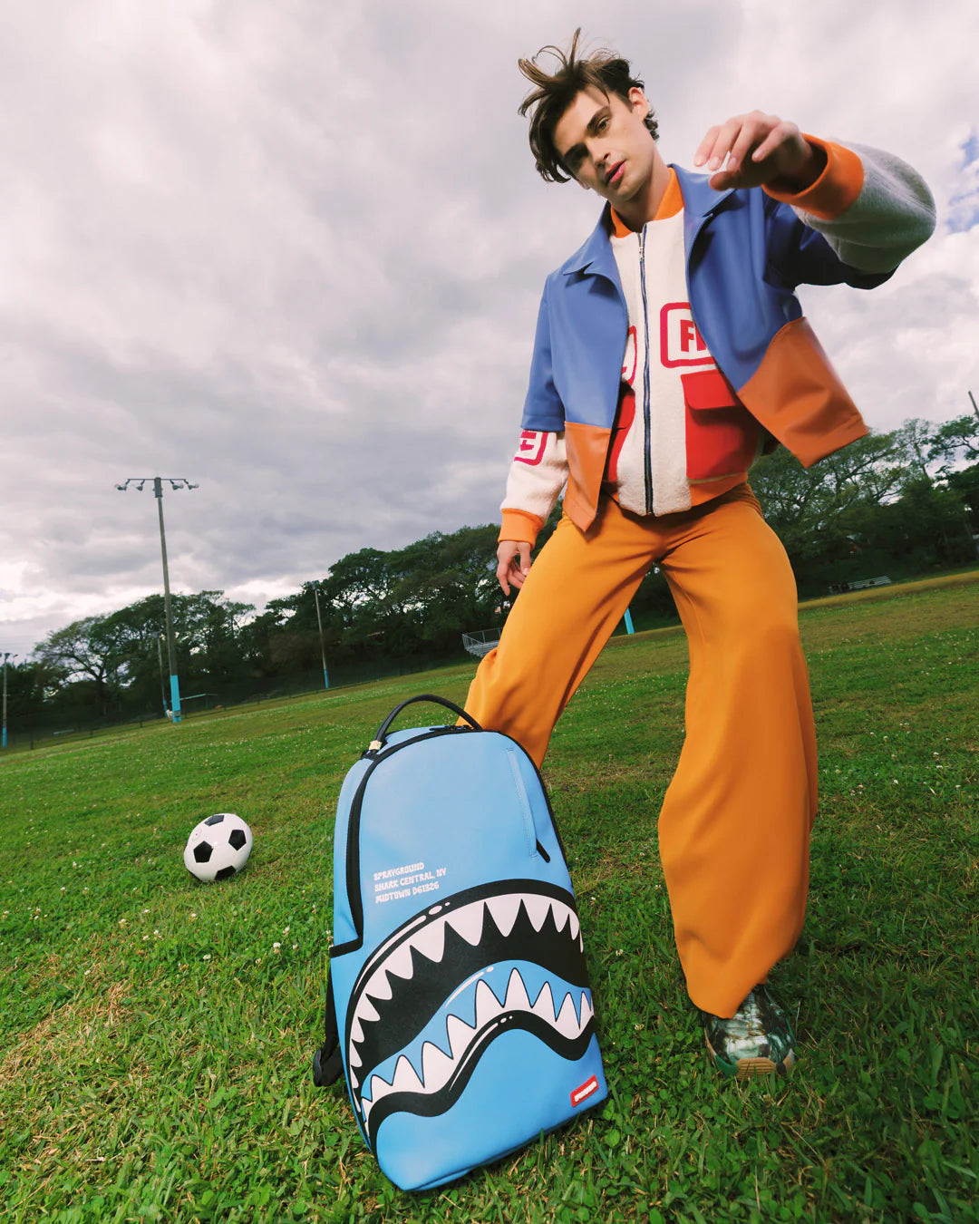 Sprayground Shark Central Bubble Shark Blue Backpack