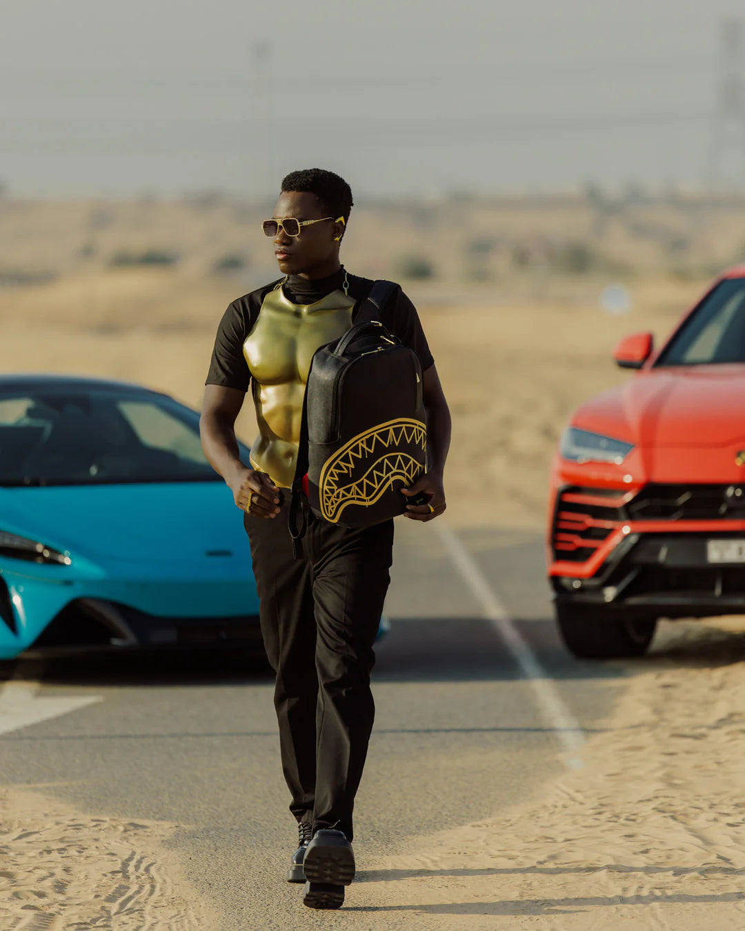 Sprayground Gold Fang DLXSV Backpack