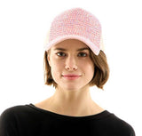 Breast Cancer Awareness Pink Rhinestone Baseball Hat