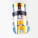 Bright Oversized Polycarbonate Shield Sunglasses: MIX