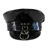 Police Hat with Rings: Black