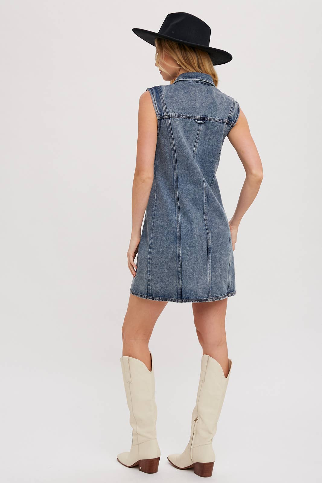 Denim Vest Up Dress - Grooveman Music