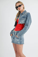 Denim Mini Skirt - Grooveman Music