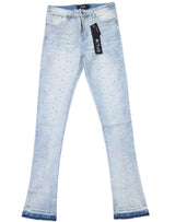 Premium Skinny Bootcut Rhinestone Jeans – Super Stretch, Light Wash