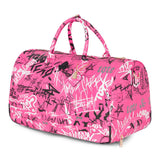 Graffiti Rolling Duffle Bags: Baby Pink