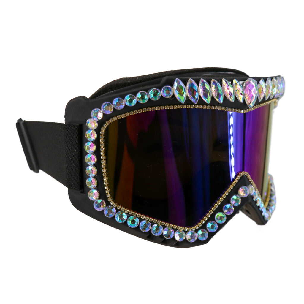 CRYSTAL GEM OVERSIZED GOGGLE STYLE GLASSES