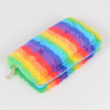 Rainbow Color Fur Wallet