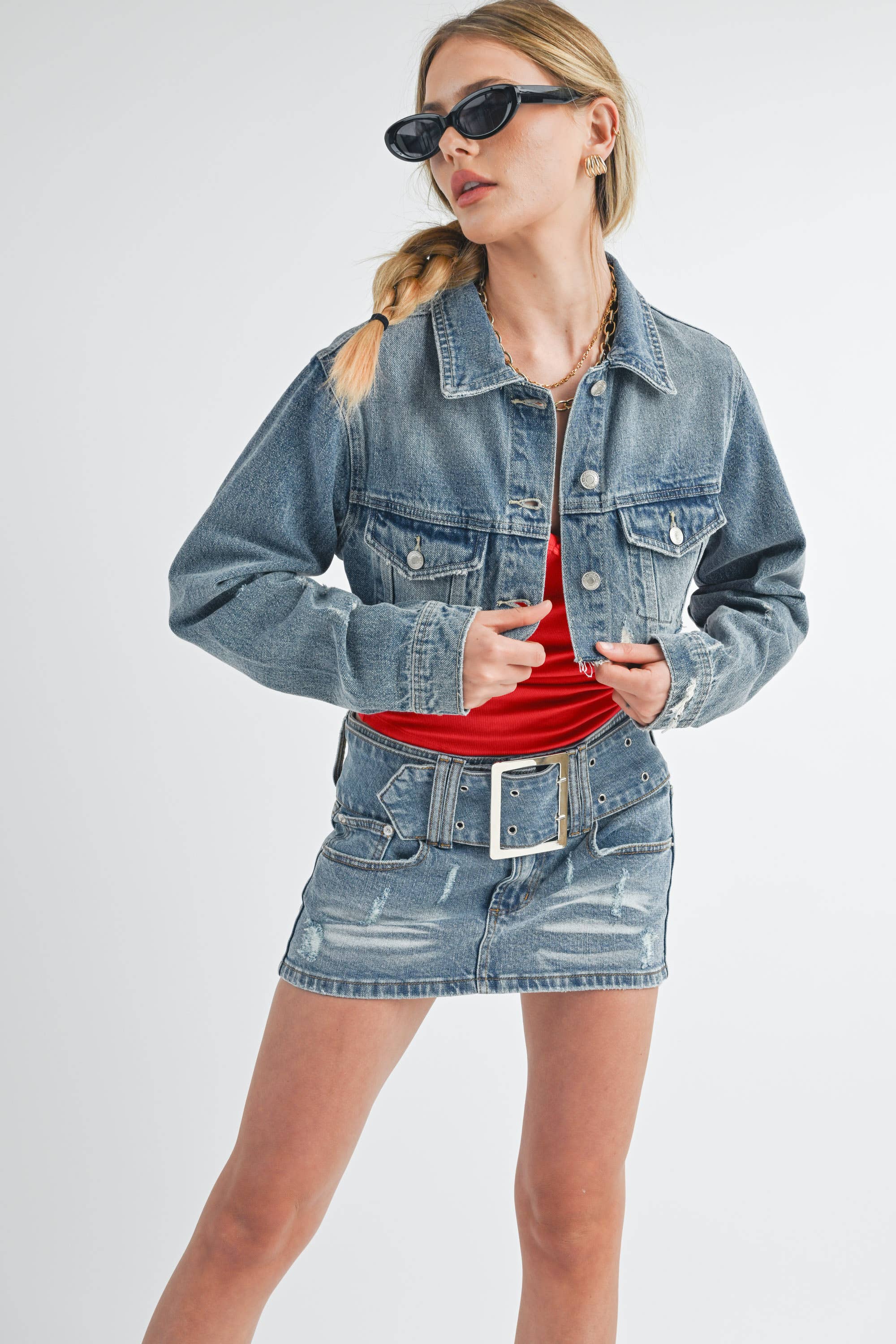 Denim Mini Skirt - Grooveman Music