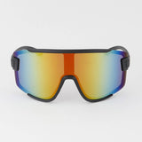 Curved Shield Sunglasses: Multicolor