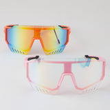 Bright Oversized Polycarbonate Shield Sunglasses: MIX