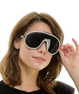 Rhinestone Ski Mask Sunglasses