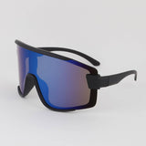 Curved Shield Sunglasses: Multicolor