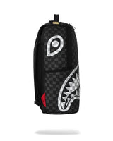 Sprayground Black and White Drip Check Shark BACKPACK