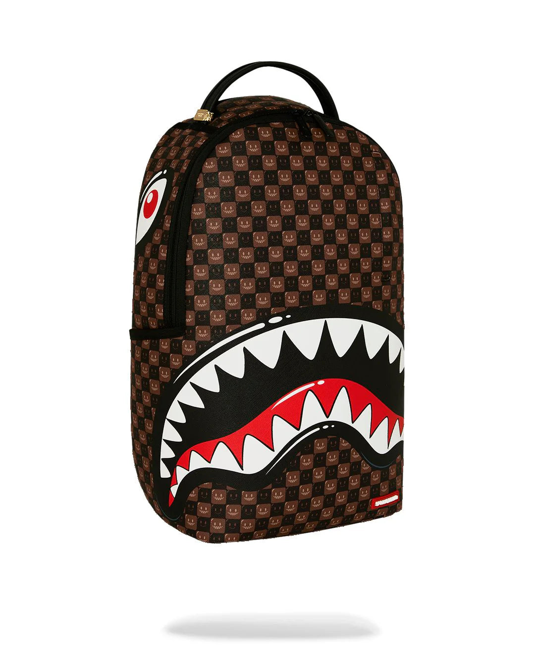 Sprayground Sharks in Paris WTF Bubbly Brown Check Backpack