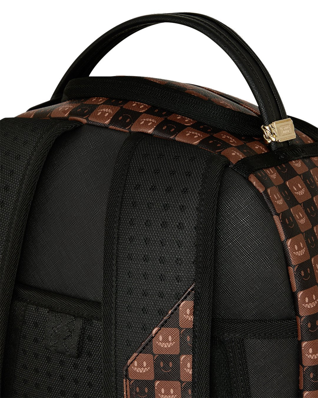 Sprayground Sharks in Paris WTF Bubbly Brown Check Backpack