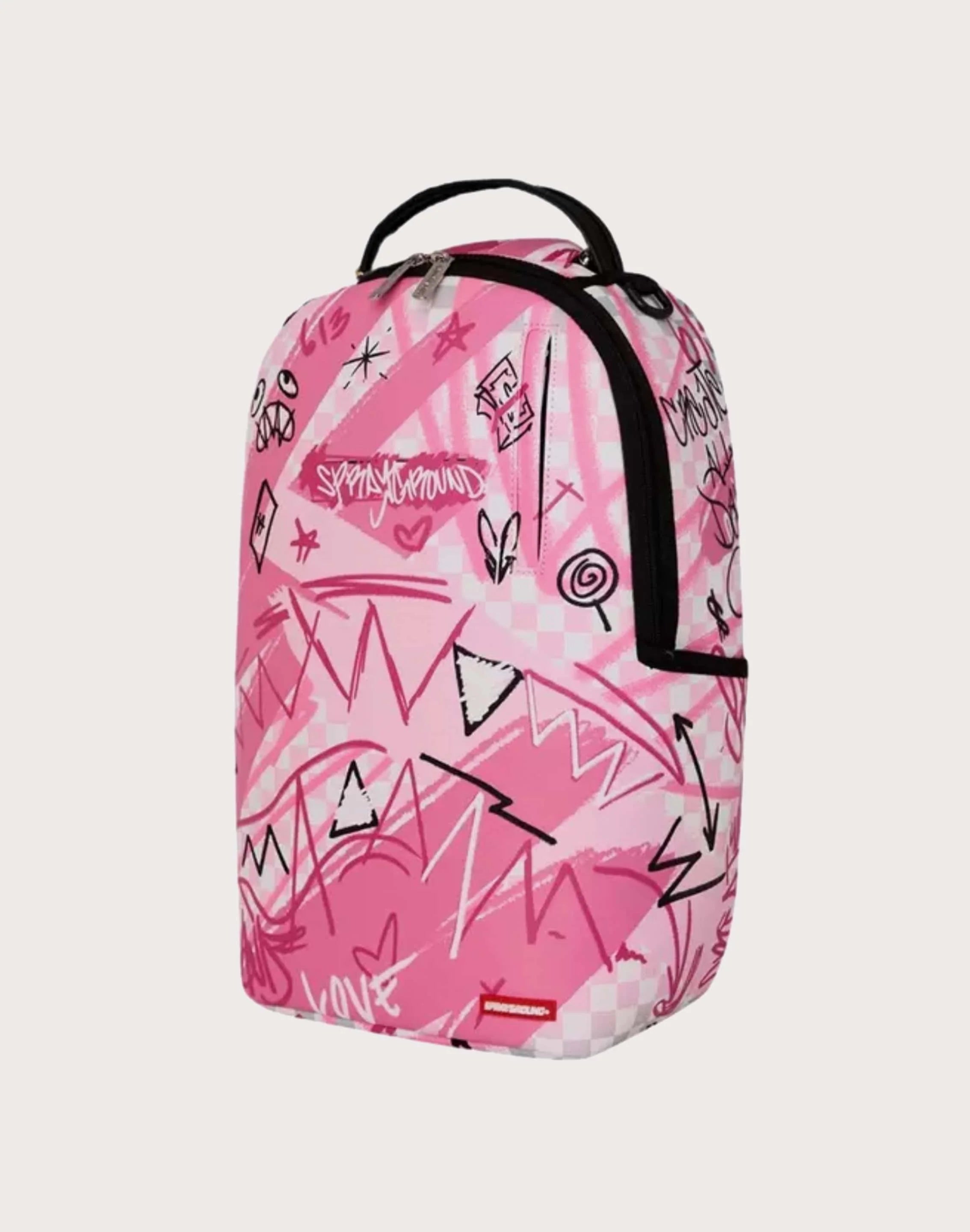 Sprayground Pink Smoke Check DLXSV Backpack