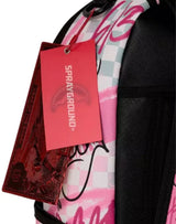 Sprayground Pink Smoke Check DLXSV Backpack