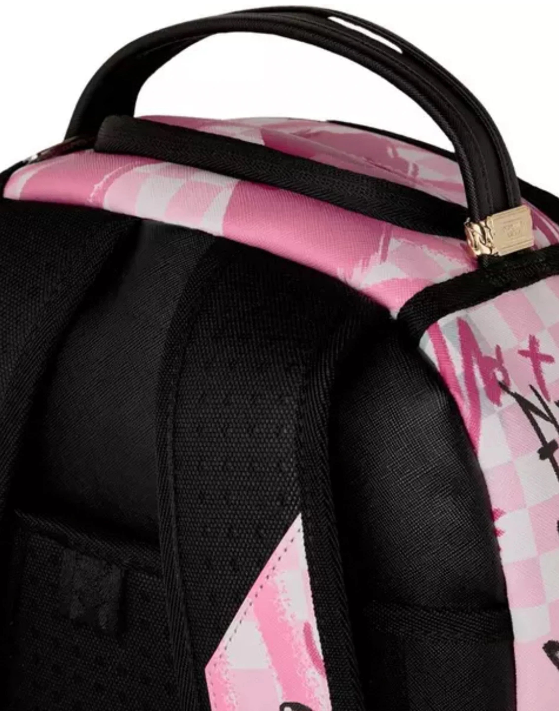 Sprayground Pink Smoke Check DLXSV Backpack