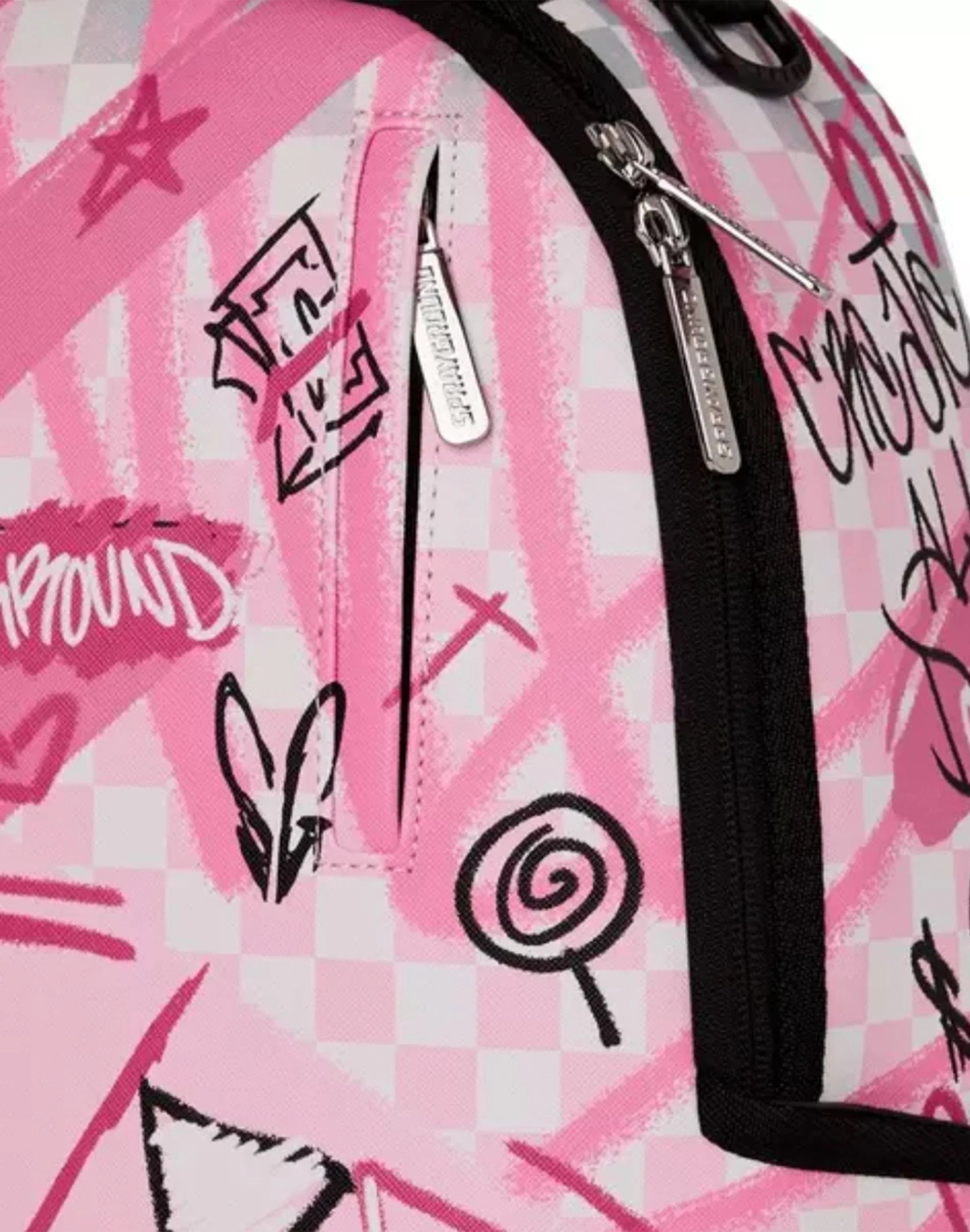 Sprayground Pink Smoke Check DLXSV Backpack