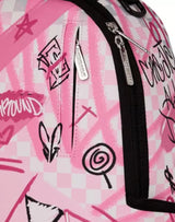 Sprayground Pink Smoke Check DLXSV Backpack