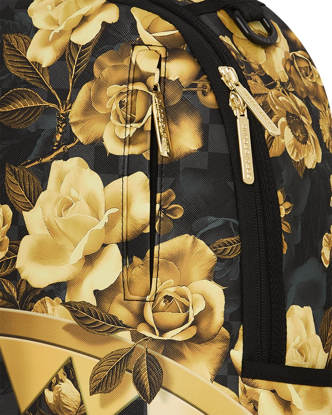 Sprayground Gold Floral Remix DLXSV Backpack