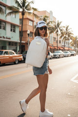 Sprayground Gold Brick Luxe White Logo DLXSV Backpack