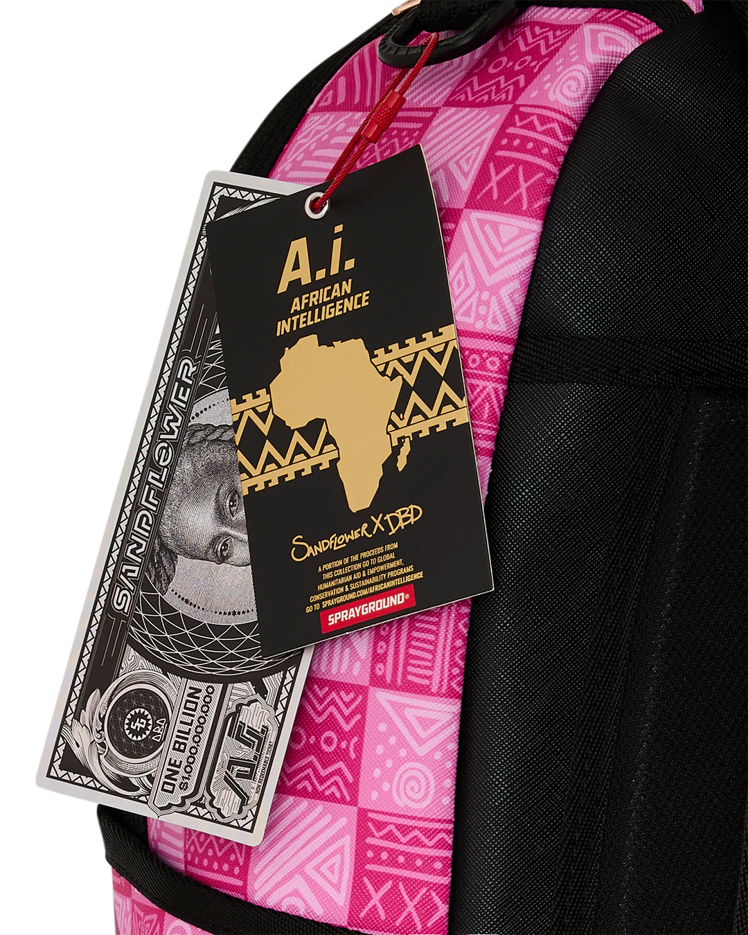 Sprayground A.I. AFRICAN INTELLIGENCE THE SUNSET RESET BACKPACK - SANDFLOWER COLLAB