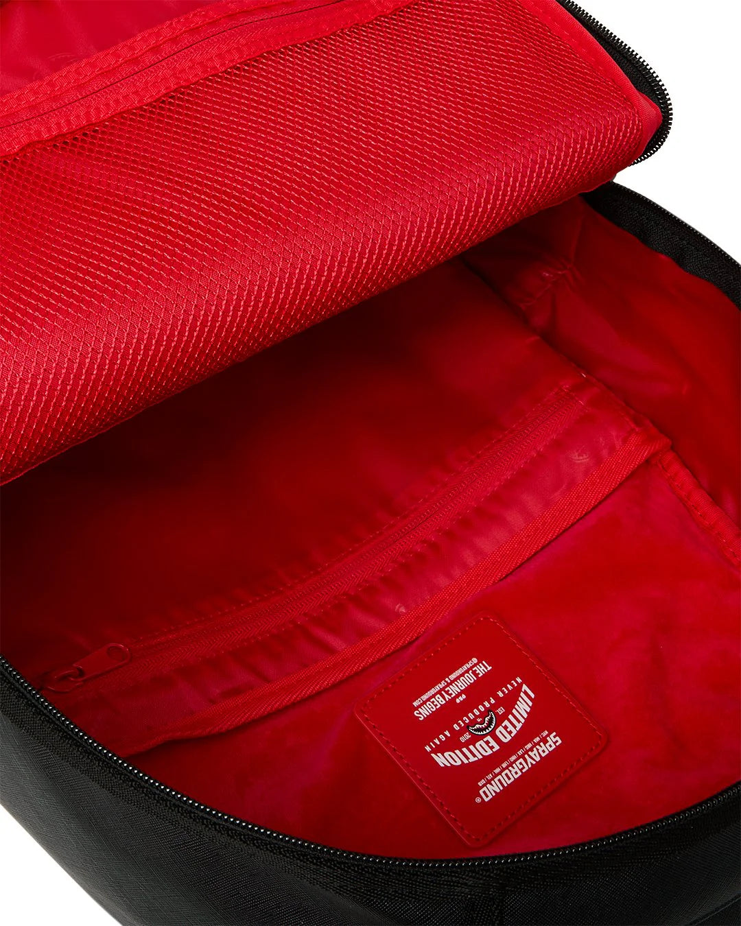 Sprayground Shark Central Embossed Black Nylon Backpack