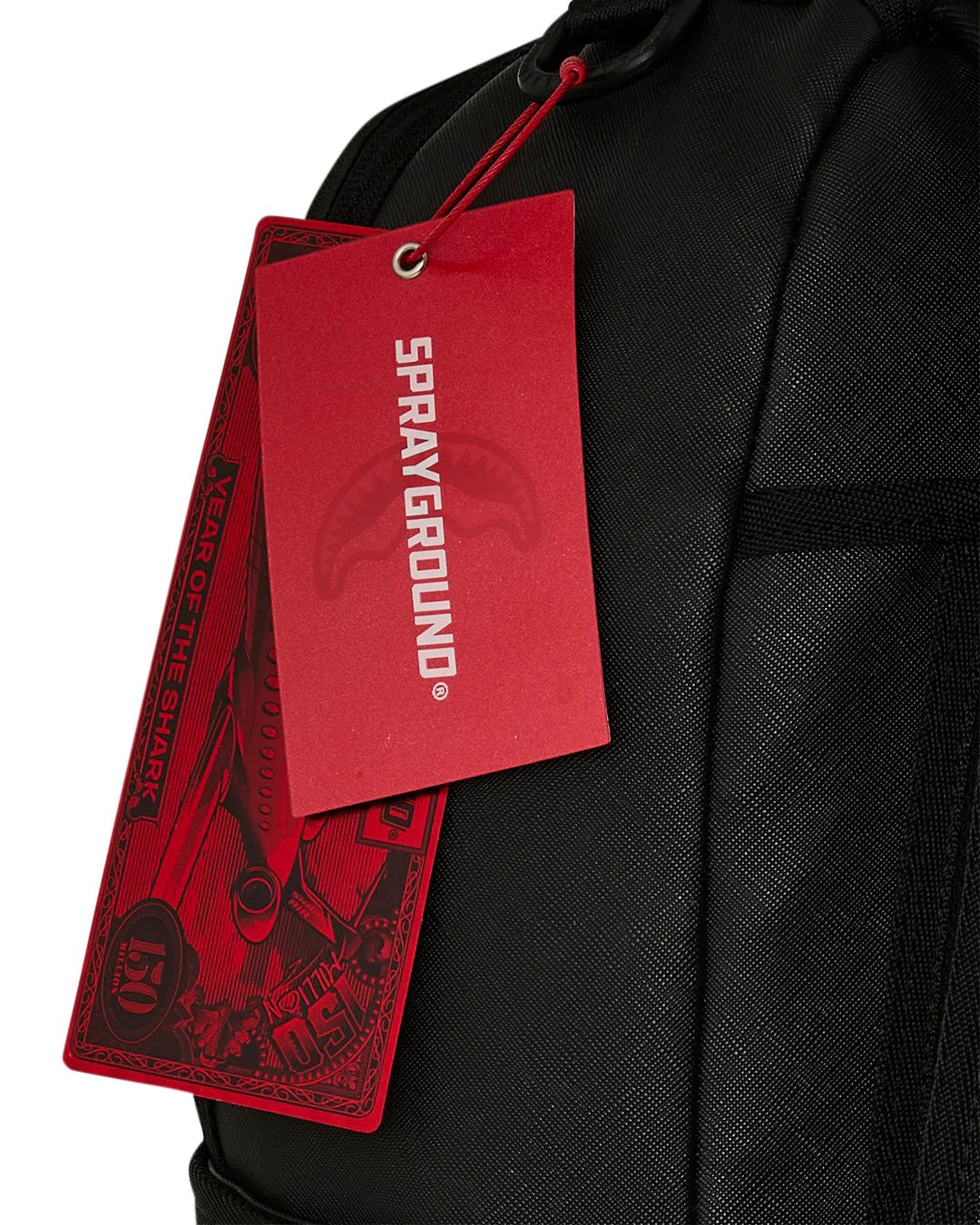 Sprayground Shark Central Embossed Black Nylon Backpack