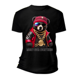 Teddy Bear Money Over Everything Colorful AI T-Shirts | Grooveman Music