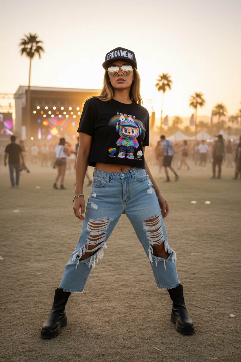 Born To Shine “Papi” Rainbow Streetwear Graphic Tee – Grooveman